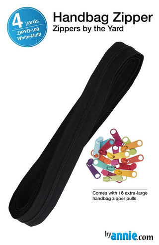 By Annie Zipper by the Yard - Black 4 yds