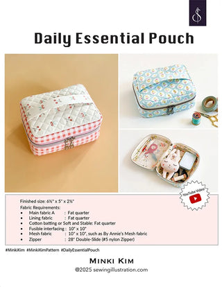 Minki Kim - Daily Essential Pouch Pattern