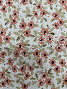 Peach Small Flowers - Fern Textiles