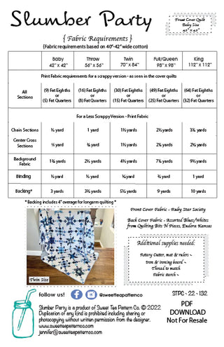 Slumber Party Quilt Pattern